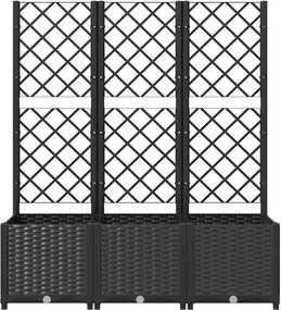 vidaXL Κήπος Μαύρο 120 x 40 x 136 cm
