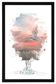 Αφίσα με παρπαστού Ενθρρυντικό γνωμικό για φαντασία - 40x60 silver