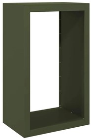 vidaXL Ράφι Καυσόξυλων Πράσινη 60x40x100 εκ. Ατσάλινο