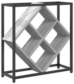 vidaXL Ράφι κρασιών Γκρι Σονομα 51x18x52,5 εκ Κατασκευασμένο ξύλο