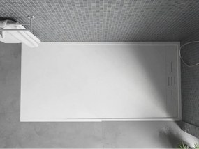 Mexen Amon ορθογώνιος δίσκος ντους SMC 140 x 70 cm, λευκός - 4F107014