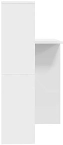 vidaXL Γραφείο με ράφι Λευκό 131.5 x 50 x 106.5 εκ. Επεξεργασμένο ξύλο