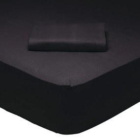 Σεντόνι 1015 Με Λάστιχο Black Das Home King Size 180x235cm 100% Βαμβάκι