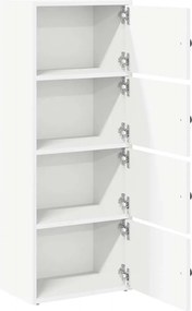 vidaXL Βιβλιοθήκη Λευκή 40x24x102 εκ. από Επεξεργασμένο Ξύλο
