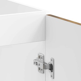 vidaXL Βάση νιπτήρα με αποθήκευση Porto 2 pcs Καφέ Επεξεργασμένο ξύλο