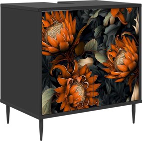 vidaXL Ντουλάπι Μπάνιου LOCHEM Μαύρη Δρυς 60 x 40 x 61 εκ