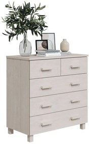 vidaXL Ντουλάπι HAMAR Λευκό 79 x 40 x 80 εκ. από Μασίφ Ξύλο Πεύκου