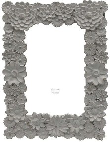 Κορνίζα Blossom 023199 16x2x21cm White Γυαλί,Polyresin
