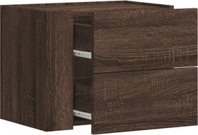 vidaXL Κομοδίνο Επιτοίχιο Καφέ Δρυς 45x30x35 εκ.