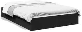 vidaXL Πλαίσιο Κρεβατιού με Συρτάρια Μαύρο 120x200 εκ Επεξεργ. Ξύλο