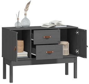 vidaXL Συρταριέρα Γκρι 110x40x78 εκ. από Μασίφ Ξύλο Πεύκου