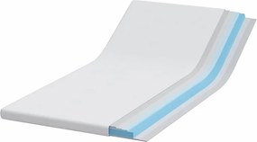 vidaXL Στρώμα επικάλυψης Λευκό 120 x 200 cm Ζακάρ ύφασμα