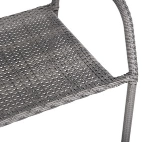 Καρέκλα - Πολυθρόνα MORNER C6074.02 Μεταλλική με Γκρί Rattan 55x58x87Υ εκ. 55x58x87 εκ.