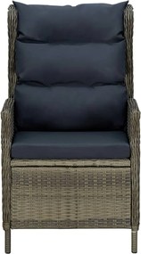 vidaXL Σετ Τραπεζαρίας Εξ. Χώρου 9 τεμ. Καφέ Συνθ. Ρατάν με Μαξιλάρια