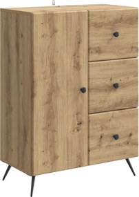 vidaXL Πλαϊνό γραφείο Artisan Δρυς 66 x 34,5 x 90 εκ