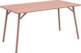 Τραπέζι Moraja pakoworld terracotta μέταλλο 140x80x72εκ