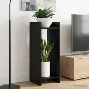vidaXL Βάση φυτών Μαύρη Δρυς 30 x 30 x 80 cm Επεξεργασμένο Ξύλο