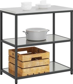vidaXL Ράφι Κουζίνας HATTEM Ασημί 90 x 50 x 92 εκ Ατσάλι