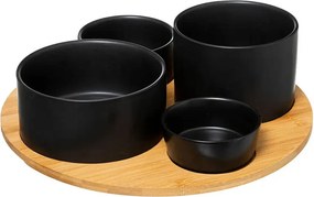 ΕΤΑΖΈΡΕΣ &amp; ΟΡΝΤΕΒΙΈΡΕΣ APPETIZER SET BLACK BAMBOO 5P 176917