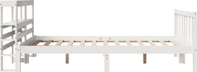 vidaXL Σκελετός Κρεβ. Χωρίς Στρώμα Λευκό 120x200 εκ Μασίφ Πεύκο