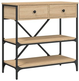 vidaXL Τραπέζι Κονσόλα Sonoma Δρυς 75x34,5x75 εκ. Επεξεργασμένο Ξύλο