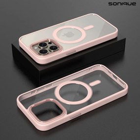 Θήκη Magnetic MagMetal Sonique Apple iPhone 16 Plus Ροζ