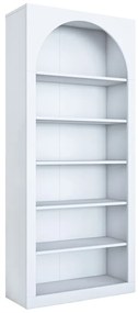 Βιβλιοθήκη Zoel pakoworld λευκό μελαμίνης 80x31.5x180εκ