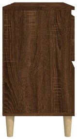 vidaXL Ντουλάπι Νιπτήρα Καφέ Δρυς 80 x 33 x 60 εκ. Επεξεργασμένο Ξύλο