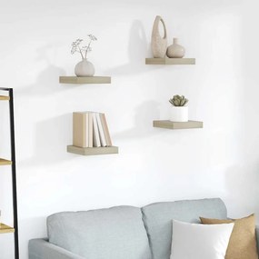 vidaXL Ράφια Τοίχου 4 τεμ. Χρώμα Δρυός 23x23,5x3,8 εκ. MDF