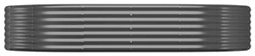 vidaXL Ζαρντινιέρα Ανθρακί 214x140x36εκ Γαλβανισμένος χάλυβας
