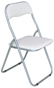Καρέκλα Πτυσ/νη LINDA Pvc Άσπρο (Βαφή Γκρι) 43x46x80cm