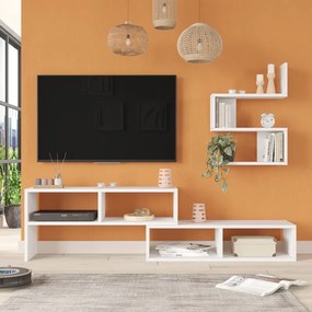 Σύνθετο σαλονιού Kakomo pakoworld σε λευκή απόχρωση 170x29.5x43εκ (1 τεμάχια)