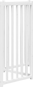 vidaXL Διαχωριστικό Σκύλων Πτυσσόμενο 3 Πάνελ Λευκό 150 εκ Μασίφ Ελάτη
