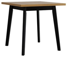 Τραπέζι Victorville 303, Μαύρο, Grandson δρυς, 75x80x80cm, 14 kg, Πλαστικοποιημένη μοριοσανίδα, Ξύλο, Μερικώς συναρμολογημένο, Ξύλο: Οξιά | Epipla1.gr