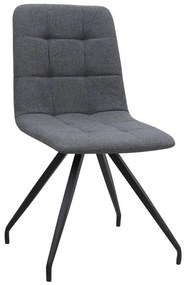 Σετ τραπεζαρία 5τμχ Roger - Bianca Megapap Mdf - ύφασμα χρώμα μαύρο εφέ μαρμάρου - γκρι 120x70x75εκ.