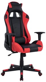Πολυθρόνα Gaming Winter Μαύρη-Κόκκινη 68x67x130 Εκ
