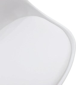 Καρέκλα Gaston pakoworld PP-PU λευκό-φυσικό πόδι