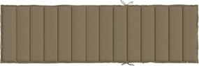 vidaXL Μαξιλάρι Ξαπλώστρας Taupe 200x50x4 εκ. Ύφασμα
