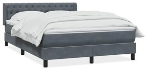 ΚΡΕΒΑΤΙ BOXSPRING ΜΕ ΣΤΡΩΜΑ ΣΚΟΥΡΟ ΓΚΡΙ 140X210 ΕΚ. ΒΕΛΟΥΔΙΝΟ 3318364