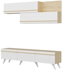 Σύνθεση Τηλεόρασης Amsterdam 382NRC1135 180x35x42cm Oak-White