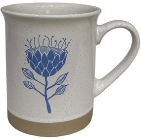 Κούπα Ydra 028874 10x10x12cm Beige-Blue Πηλός