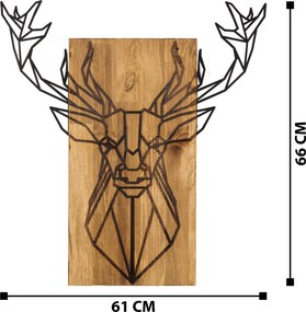 Decorative Wooden Wall Accessory Deer Black
Walnut
