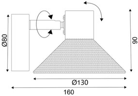 Επιτοίχιο σποτ Paloma Μονόφωτο-Mauro