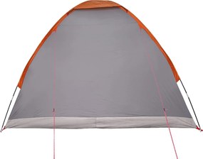 vidaXL Σκηνή Camping 4 ατόμων Γκρι και Πορτοκαλί