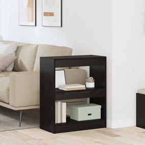vidaXL Βιβλιοθήκη Μαύρη δρυς 60 x 30 x 72 εκ. Επεξεργασμένο ξύλο