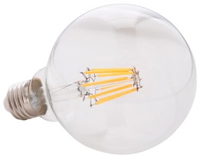 ΛΑΜΠΤΗΡΑΣ GLOBO LED FILAMENT 8W E27 3000K ΔΙΑΦΑΝΟΣ DIMMABLE