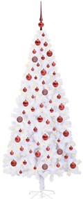 vidaXL Τεχνητό Χριστουγεννιάτικο Δέντρο Λευκό 180 cm PVC και Ατσάλι