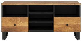 vidaXL Έπιπλο Τηλεόρασης 100x33x46 εκ. Μασίφ Ξύλο Μάνγκο &amp; Επεξ. Ξύλο