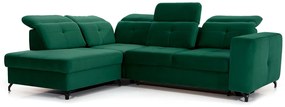Γωνιακός Καναπές κρεβάτι δεξιά πλευρά Sirto 272x107x207cm κυπαρισσί BOG2103