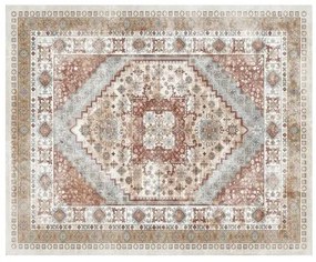 VEVOR Large Area Rug 8 x 10 ft Anti-Skid Indoor Floor Mat Vintage Brown Red